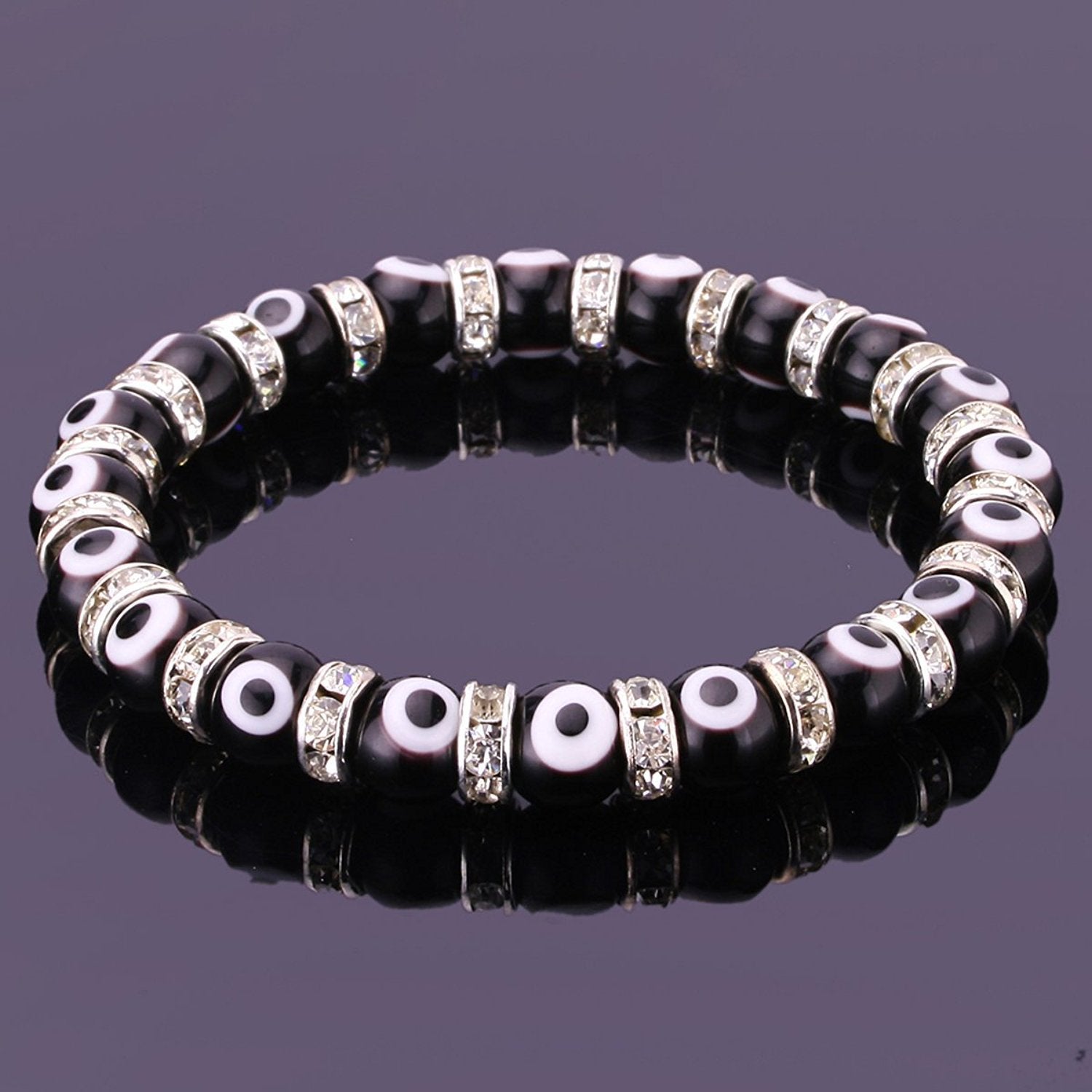 Wholesale Devil Eye Crystal Glass Beads Bracelet